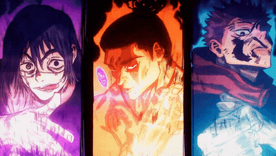 Anime Characters Standing With Coin GIF