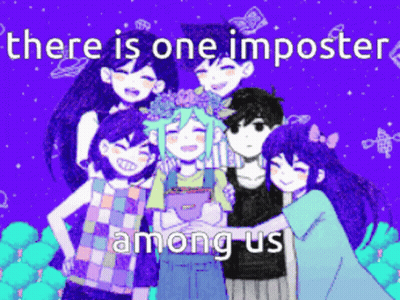 Anime Characters There Is One Imposter Among Us GIF