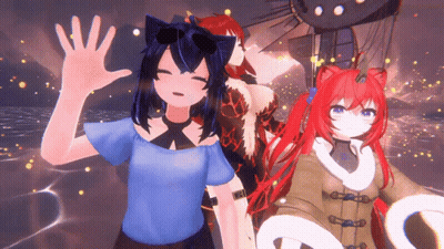 Anime Characters Waving GIF