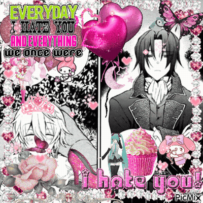 Anime Characters With Hate You Words GIF