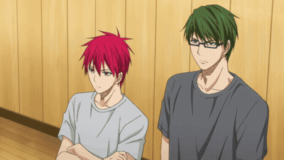 Anime Characters With Red And Green Hair GIF