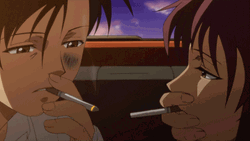 Anime Cigarette Lighting GIF 