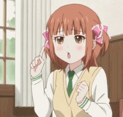 Anime Clever Girl Wink GIF