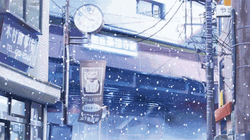 Makoto shinkai anime snowing anime GIF on GIFER  by Meztikora