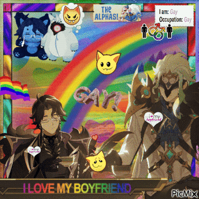 Anime Collage I Love My Boyfriend GIF