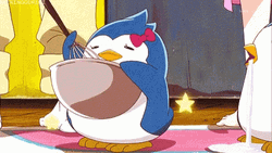 Anime Cooking Cute Blue Penguin GIF
