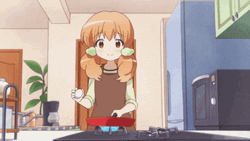 Anime Cooking Moeko Tokita Cracking Egg GIF