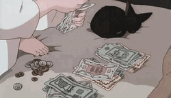 Anime Counting Money Kiki's Delivery Service GIF