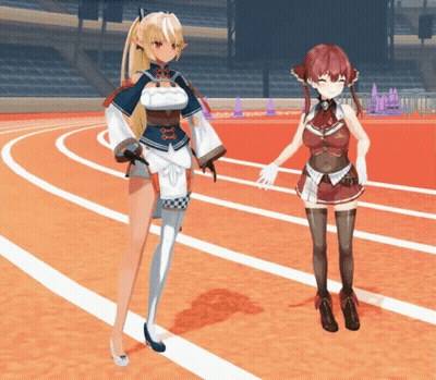 Anime Couple Holding Hands On Track GIF