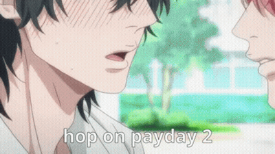 Anime Couple Kissing Hop On Payday 2 GIF