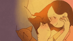 Anime Couple Kissing GIF