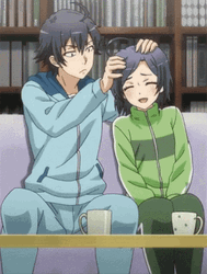 Anime Couple Siblings Hachiman Komachi GIF