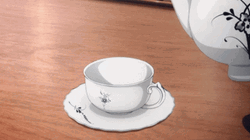 Anime Cup Pouring Hot Animated Coffee