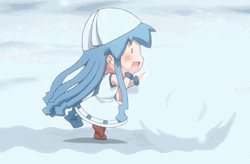 Anime Cute Chibi Masahiro Anbe Playing With Snow GIF