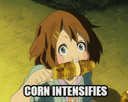 Anime Eating Corn Frantically GIF