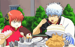 Anime Eating Gintoki Sakata Gintama GIF