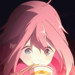 Anime Eating Nadeshiko Kagamihara Laid-Back Camp GIF
