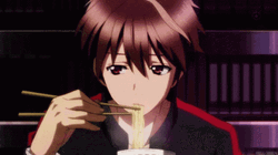 Anime Eating Shu Ouma Guilty Crown GIF