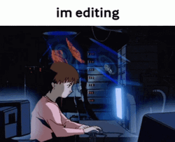 Anime Edit Boy On PC GIF
