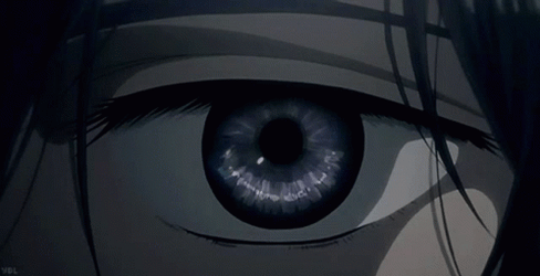 Anime Eyes Blue Butterfly GIF