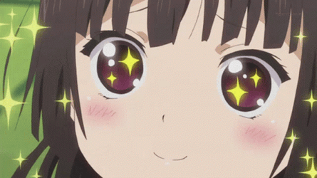 Anime Eyes Small Stars Shining GIF