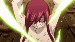 Anime Fairy Tail Erza Scarlet Held Captive GIF