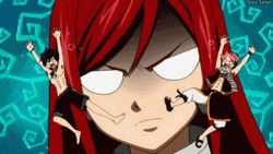 Anime Fairy Tail Erza Scarlet Pissed Off Reaction GIF