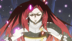Anime Fairy Tail Erza Scarlet Transformation GIF