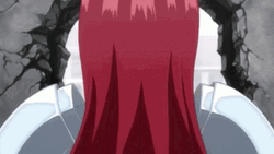 Anime Fairy Tail Erza Scarlet Turning Around  GIF