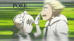 Anime Fate Astoria Pendragon Saber Poke  GIF