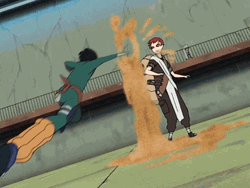 Anime Fight Rock Lee Vs Gaara GIF