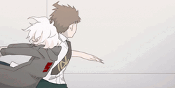 Anime Fighting Nagito Komaeda GIF