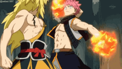 Anime Fighting Natsu Dragneel Fairy Tail GIF