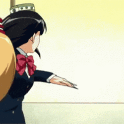 Anime Fighting Neesan Hitting Wall GIF