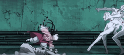 Anime Fighting Sukuna Versus Makora GIF