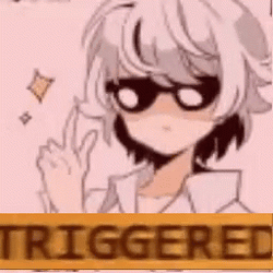 Anime Finger Gun Triggered Meme GIF