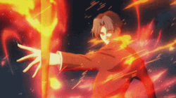 Anime Flame Fighting Tohsaka Tokiomi GIF