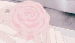 Anime Flower Pink Rose GIF