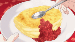 Anime Food Fluffy Omelete Bounce