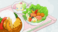 Anime Food Rice Vegetable Salad