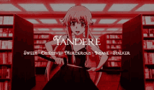 Anime Future Diary Yuno Gasai Sword Stalker Yandere GIF