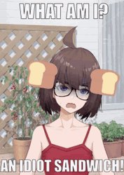 Anime Girl As An Idiot Sandwich GIF