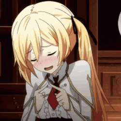 Anime Girl Blushing Secretly