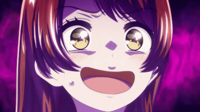 Anime Girl Close Up Purple Background GIF