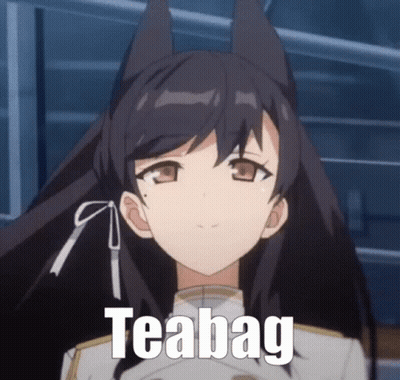 Anime Girl Close Up With Teabag GIF
