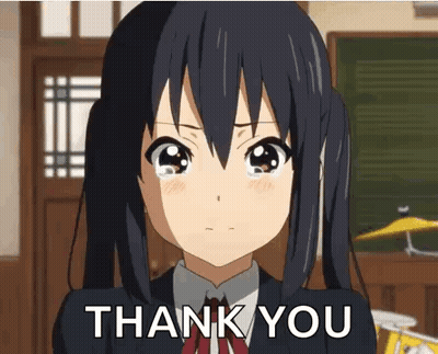Anime Girl Crying Saying Thank You GIF