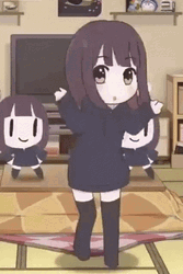 Anime Girl Dancing Chibi Girl GIF
