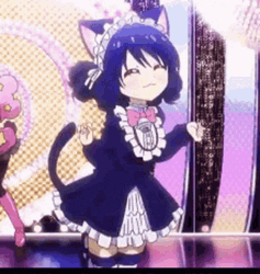 Anime Girl Dancing Cyan Hijirikawa GIF