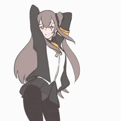 Anime Girl Dancing Long Hair GIF