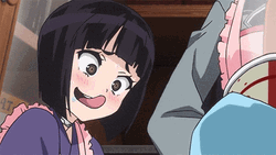Anime Girl Drooling Over Yummy Food GIF